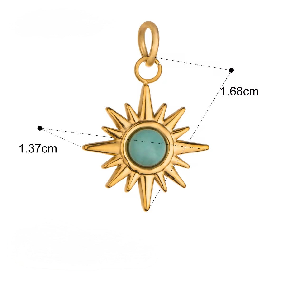 Small star with turquoise stone charm