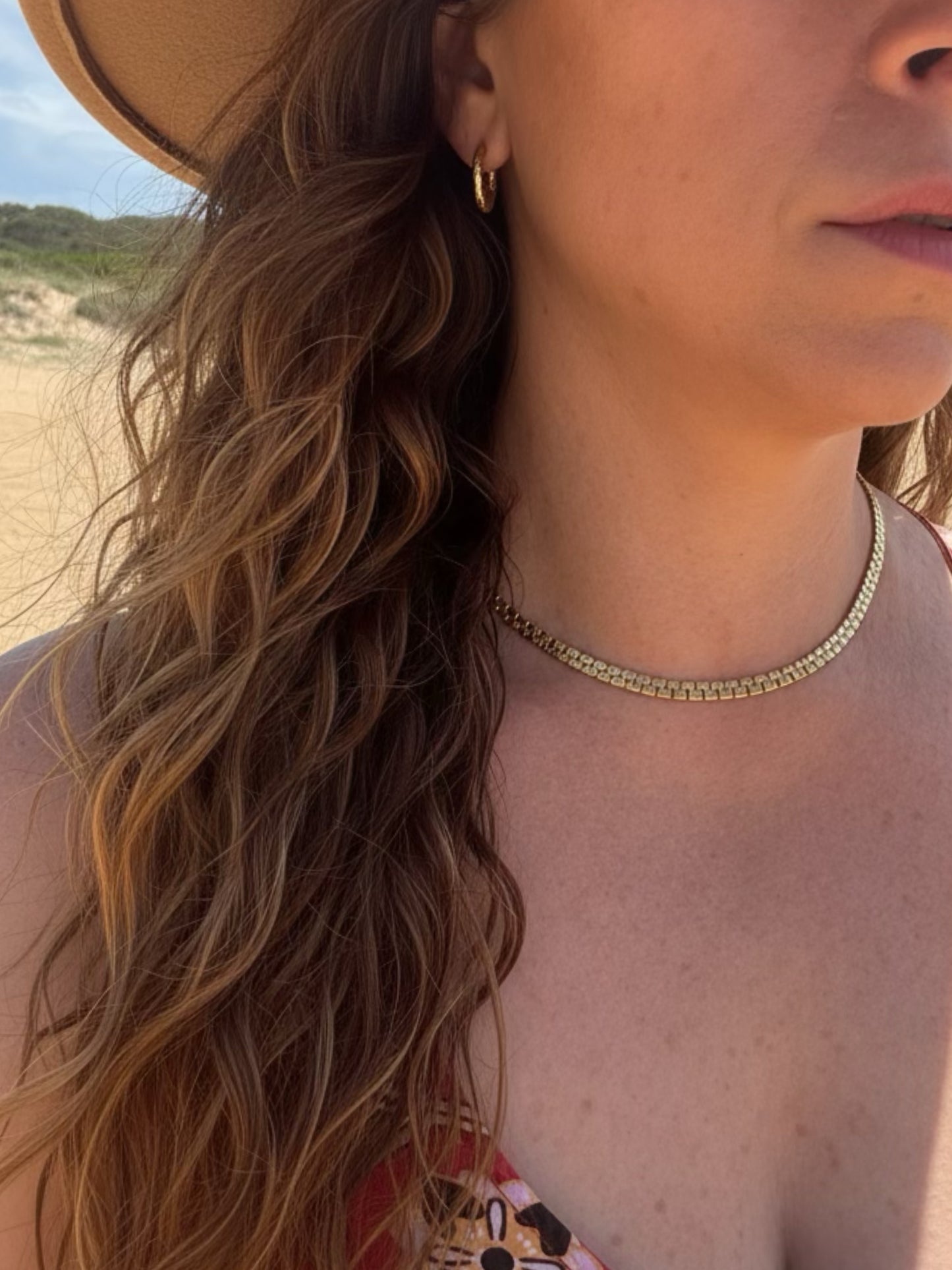 Phoebe herringbone necklace