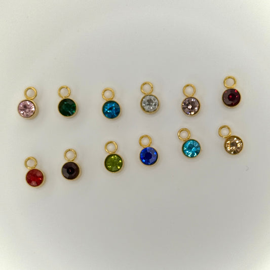 Cubic zirconia charms - gold
